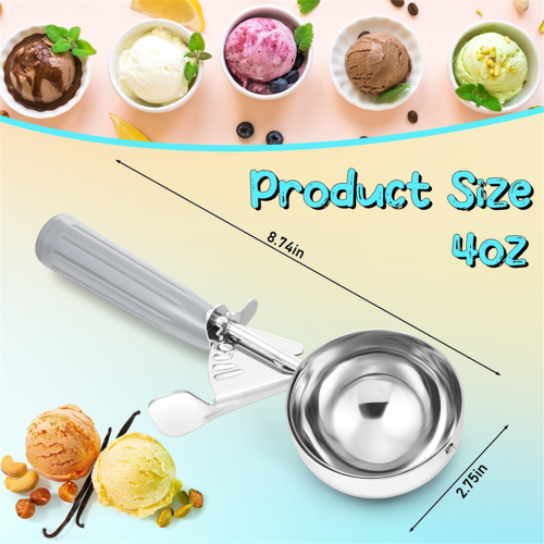 2 Stück 4oz Release Cookie Scoops Eisportionierer 1