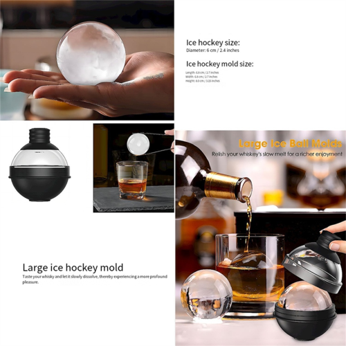 2x Eishockey Form Silikon Eisform für Cocktails Einfach Entformen 1