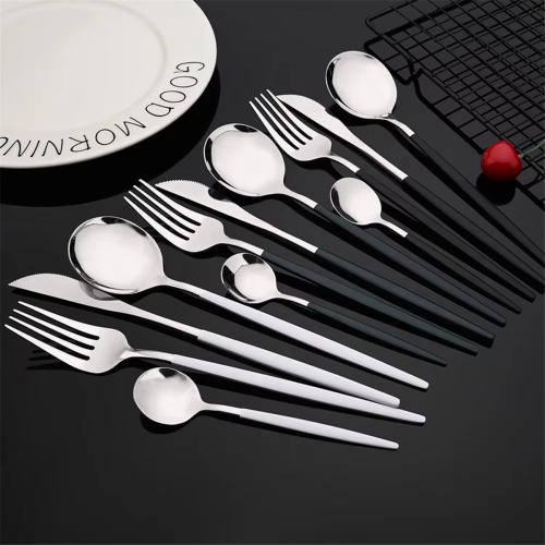16Pcs Blue Silver Dinnerware Stainless Steel Cutlery Set 2