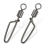 Mosquetão com conector de pesca de 25 peças, terminal de encaixe de troca rápida, tipo 2 1