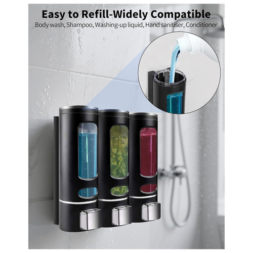 1200ML Wall-Mounted Shower Shampoo Dispenser 2