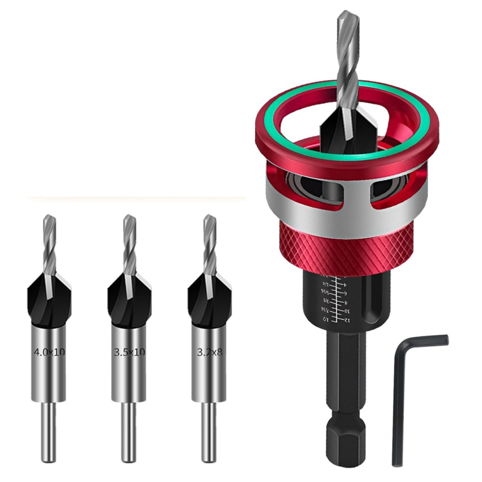 Countersink Drill Bit Set 6-Piece Countersink Wood Drill Bit 4851112347783