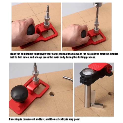 20mm Desktop Vertical Punch Spherical Handle Guide Hinge Hole 1