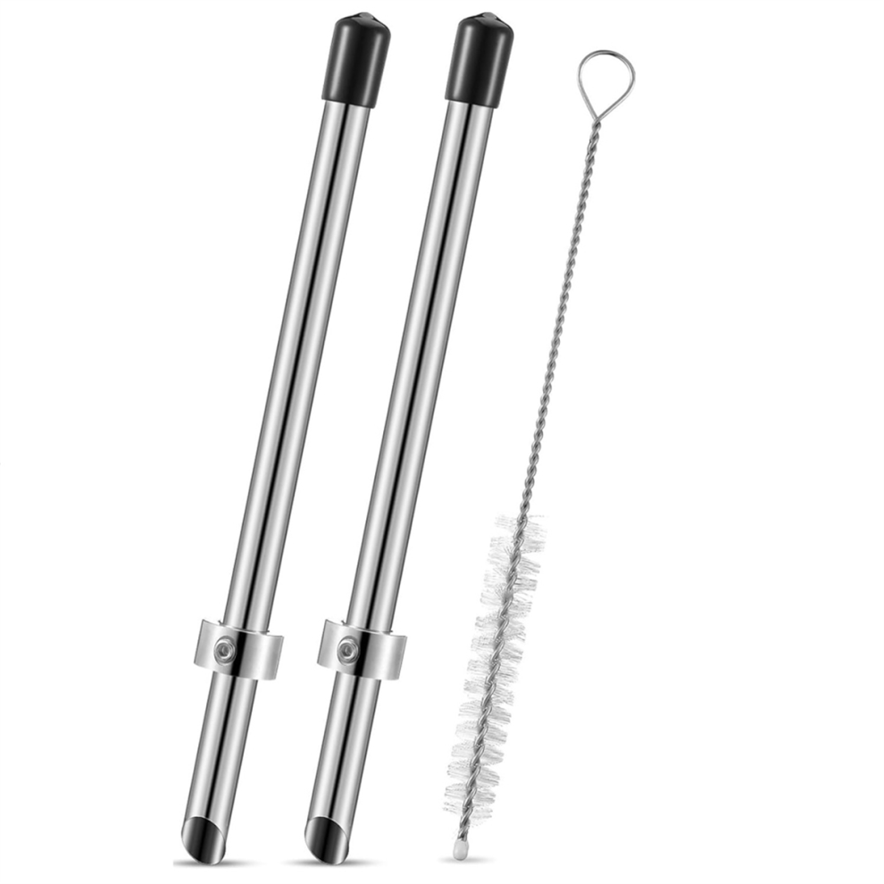 2 Pack Straw Puncher With Brush For Plastic Lids Lemonade Cups 4851112352985