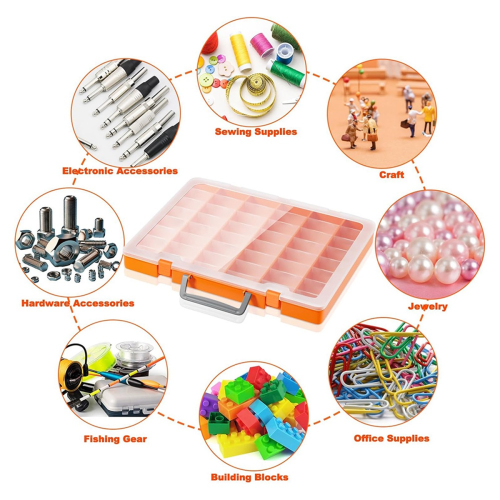 48 Grids Large Plastic Organizer Box with Adjustable Dividers, 2