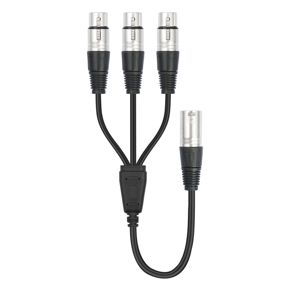 3Pin Xlr Male To 3 Female Y Splitter Cable, For Mixer Microphone 4851112359359