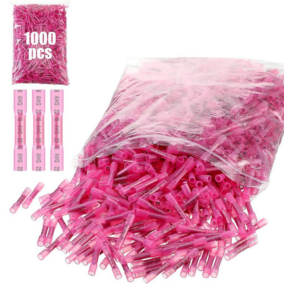 1000 Pcs Heat Shrink Butt Connectors, Marine Grade Insulated Crimp 4851112359915