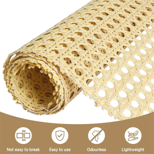 Rattan Webbing Roll, Woven Open Rattan Mesh PE Cane Webbing 2