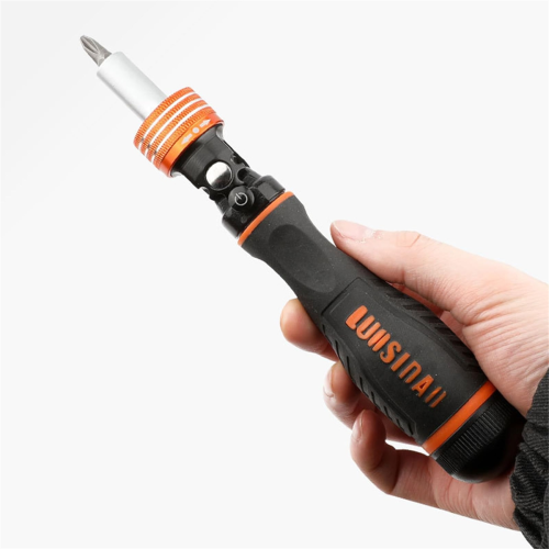 Magnetic Ratchet Screwdriver Set - , Slotted, Square, Hex Bits 1