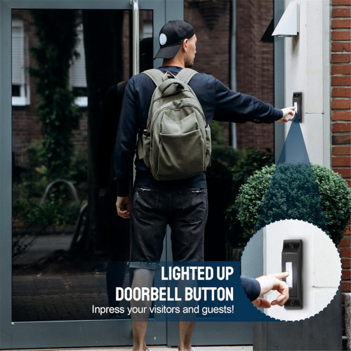 LED Lighted Doorbell Button, Wall Mounted Door Bell Push Buttons 1