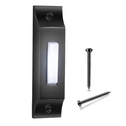 LED Lighted Doorbell Button, Wall Mounted Door Bell Push Buttons