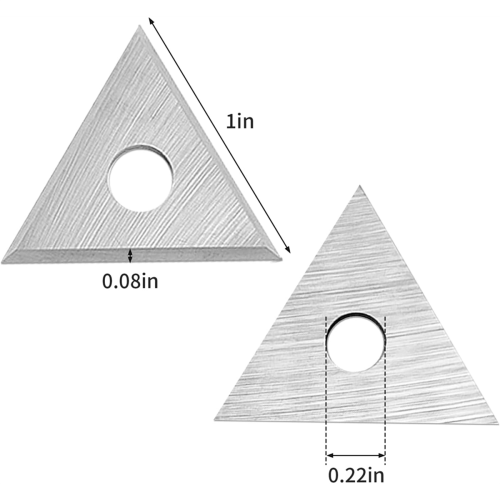 3Pcs 1inch Triangle Paint Paint Carbide Blades 2
