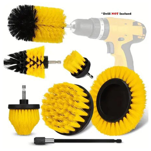 Spazzola elettrica con testina mobile da 7 pezzi, set da 7 pezzi giallo 1