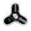 Φωτεινή οθόνη LED Fidget Spinner με τρεις λοβούς, ψηφιακό γυροσκόπιο 1