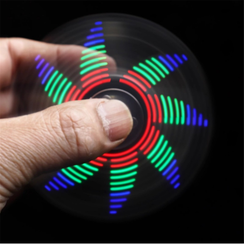 Φωτεινή οθόνη LED Fidget Spinner με τρεις λοβούς, ψηφιακό γυροσκόπιο 1