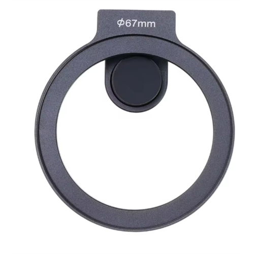 Suporte de filtro de 67 mm para lente de câmera com clipe para celular de 16, 15 e 14 polegadas 2