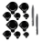 10 stuks 5 maten plastic weegpoederpan met schep 1