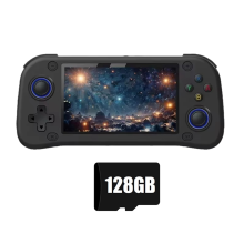 G28 Retro Handheld Video Game Console 128G 4.3 Inch HD Screen Black