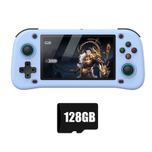 G28 Retro Handheld Video Game Console 128G 4.3 Inch HD Screen Blue