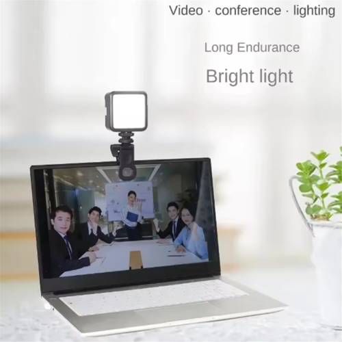 Supporto per telefono e tablet pieghevole multi-angolo con clip per selfie e luce di riempimento 2