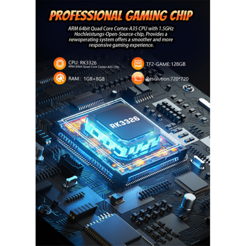 S600 Retro Game Console 128G Open Source Linux 4.0Inch Screen Orange 1