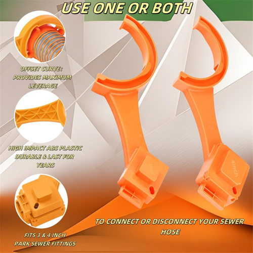 Chave de mangueira de esgoto RV 2PCS - 3 e 4 polegadas macho/fêmea tampa ferramenta para 2