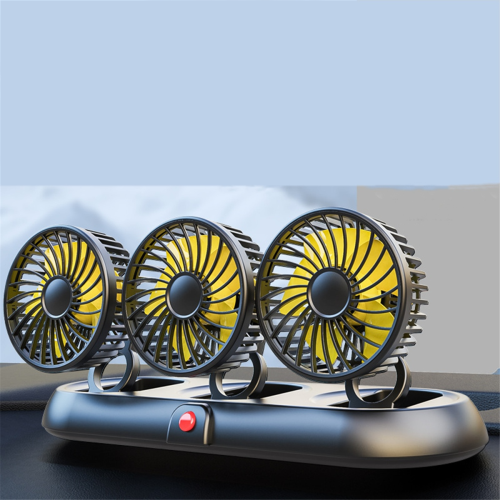 12V ventilátor do auta, tříhlavý ventilátor, přenosný ventilátor do auta 1
