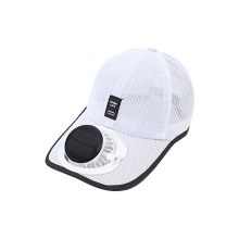 Chapéu de malha respirável com ventilador solar com carregamento USB e ventilador respirável A
