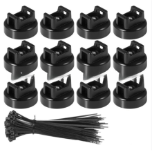 12 peças de suportes magnéticos para abraçadeiras, abraçadeiras de nylon flexíveis, cabeça de botão