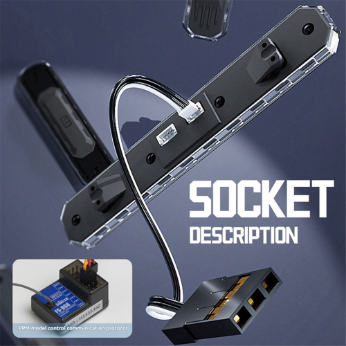 Modèle de toit, feu de gabarit, télécommande, accessoires de modèle D 1