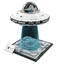 UFO-rakennuspalikka Laiva Avaruusalus Kokoonpano Koriste Palapeli Rakennus