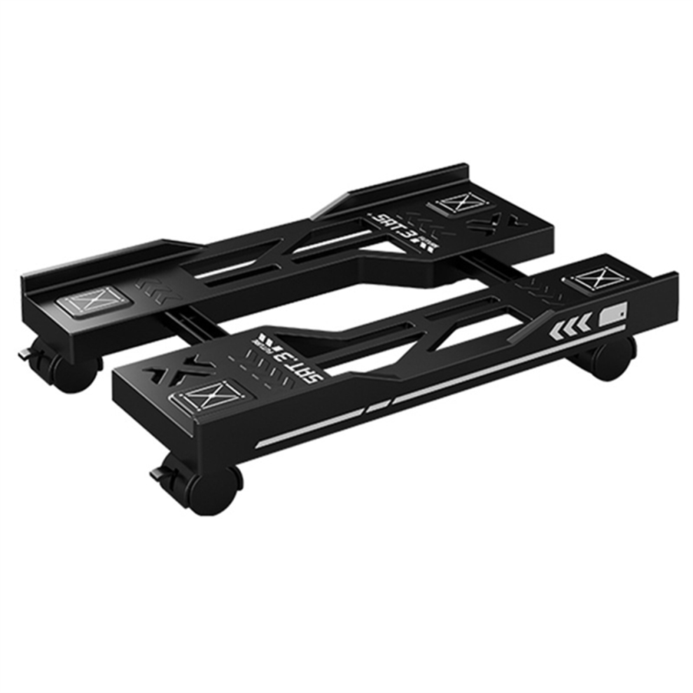 Computer Host Bracket Mobile Pc Holder Computer Tower Stand Black 4851112398105