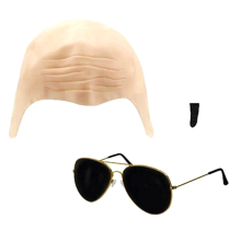 Aikuisille tarkoitettu Mr. Accessory Set - Kaljupäähine, Mustat Aurinkolasit