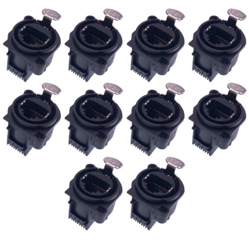 10pcs XLR RJ45 Socket Bent Needle Connector