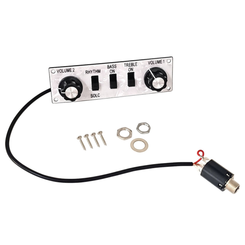 Wired Alloy Control Line Plate with Knobs Violin Bass Guitar 1
