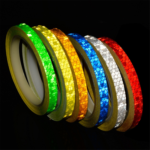 8m PVC Reflective Tape Bicycle Wheels Reflective Sticker Fluorescent 1