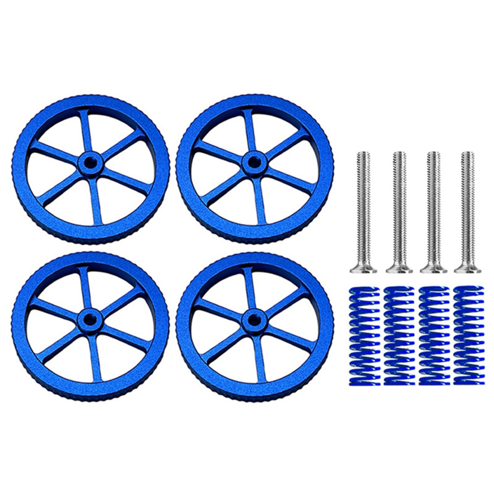 4Pcs Screws Leveling Nuts Heat Bed Leveling Spring Knob Parts Blue 4852879329241
