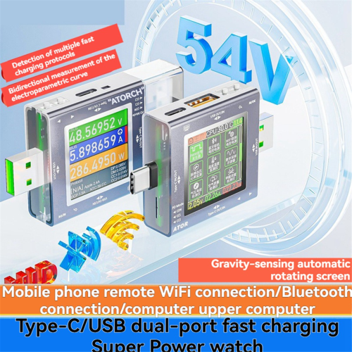 Testador USB com display digital multifuncional e sensor digital 4 em 1 2