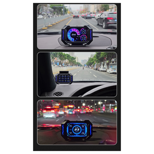 Proiettore digitale per tachimetro per auto con display a testa alta HUD OBD2 LCD automatico 1