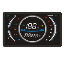 12V nastaviteľný LED digitálny rýchlomer motocykla s otáčkami