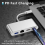 Προσαρμογέας πολλαπλών θυρών Ethernet USB C, διανομέας USB C 4 σε 1 100Mbps Ethernet, 5