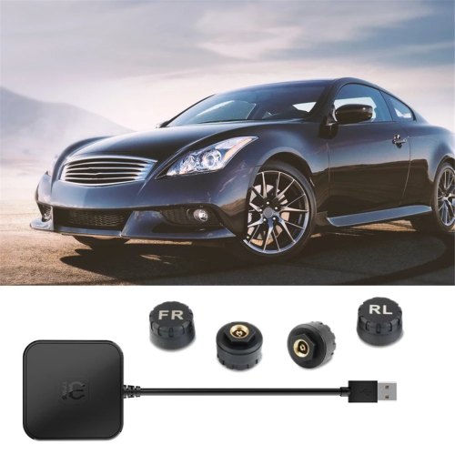 Σύστημα παρακολούθησης πίεσης ελαστικών USB TPMS με 4 εξωτερικούς αισθητήρες 1