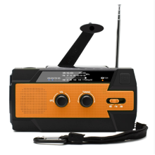 FM/AM noodweerradio, 4000 mAh zonne-energie opladen met zaklampen