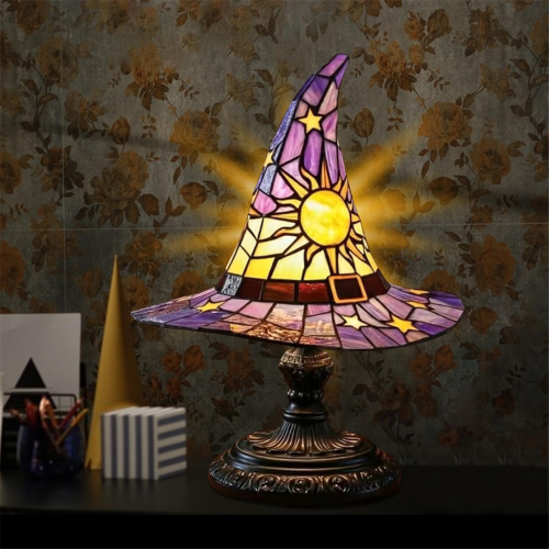 Resin witch hat lamp B 2