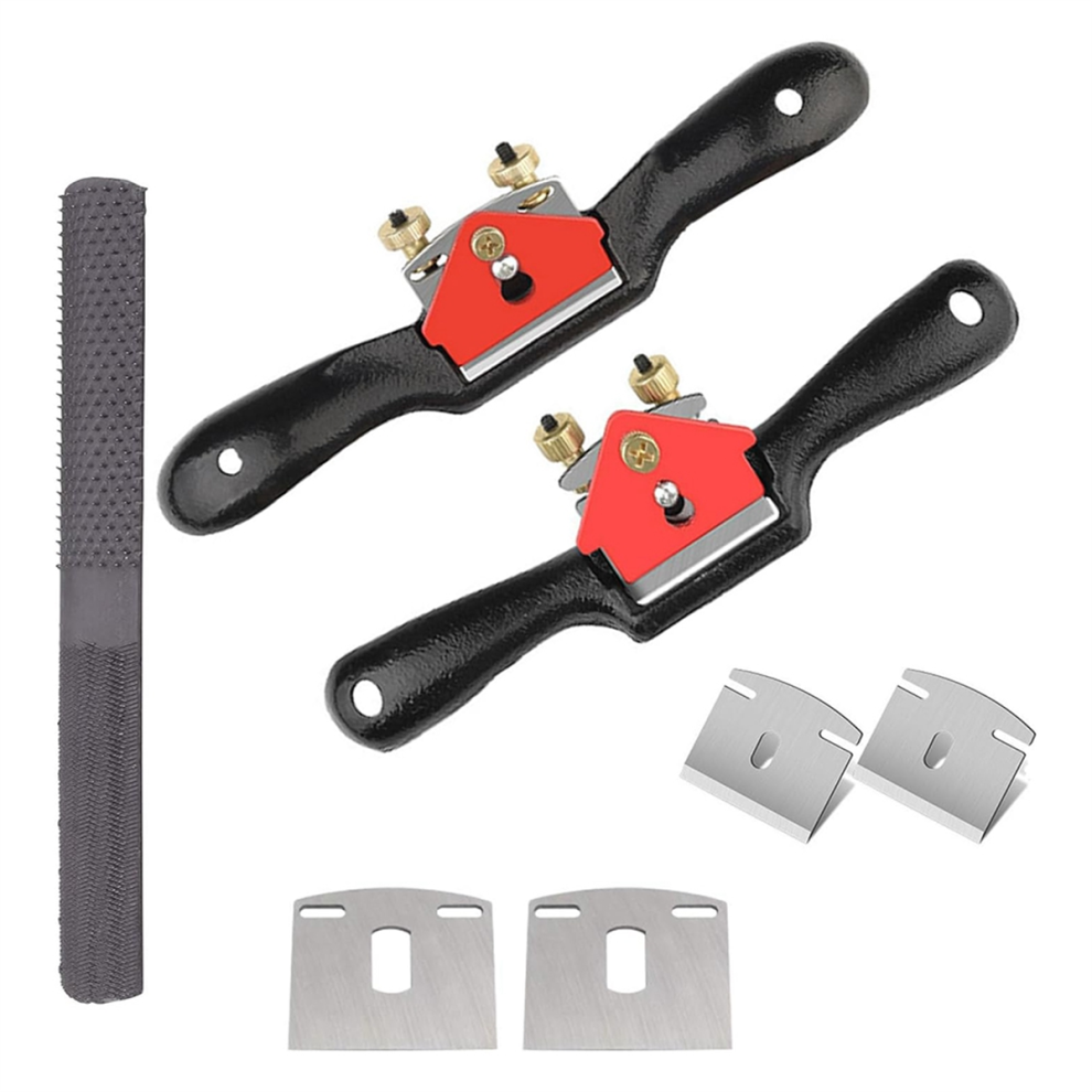 Adjustable Spokeshave Set, 4-Way Wood Rasp File & Manual Planer 4852879379383