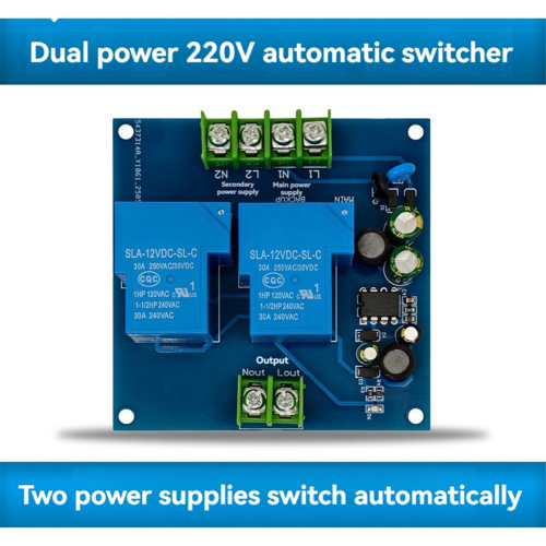220V 2-CH Automatic Power Switch Module Power Failure Standby 2