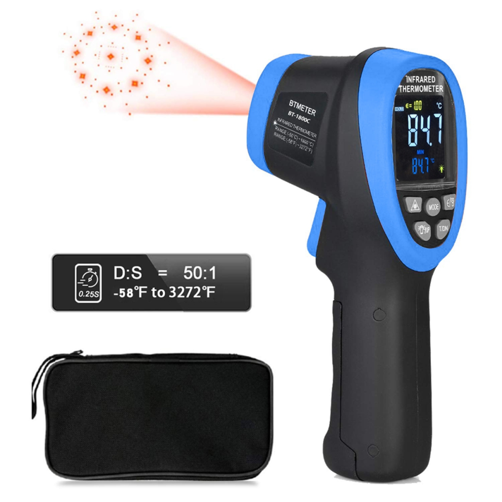 Bt-1800C Pyrometer -58F -3272F (-50-1800) Ir Temp Tool 4852879388583