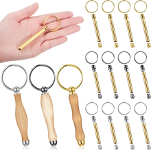 Kit de llavero de torneado de madera de 12 piezas, accesorios de torneado de madera, mandril