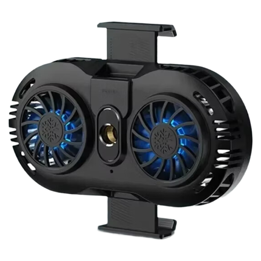 Mobile Phone Dual Cooling Fans 3 Speeds For Ios Android A Black 4852879300332