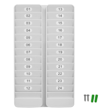 Badgehouder voor wandmontage, 24 stuks, kaarthouder voor het bewaren van pasjes